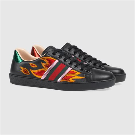 gucci ace low-top flames cheap|gucci ace flames goat.